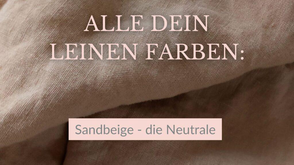DEIN Leinen-Farben Sandbeige Nahaufnahme vom Stoff